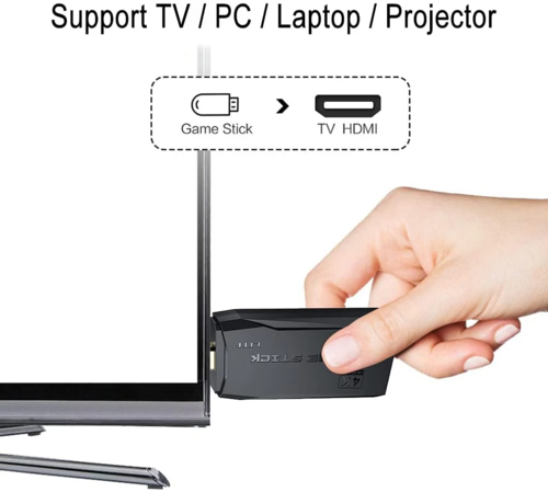 Konsola do gier HD z bezprzewodowymi padami 2.4G – Stick z 10 000 gier